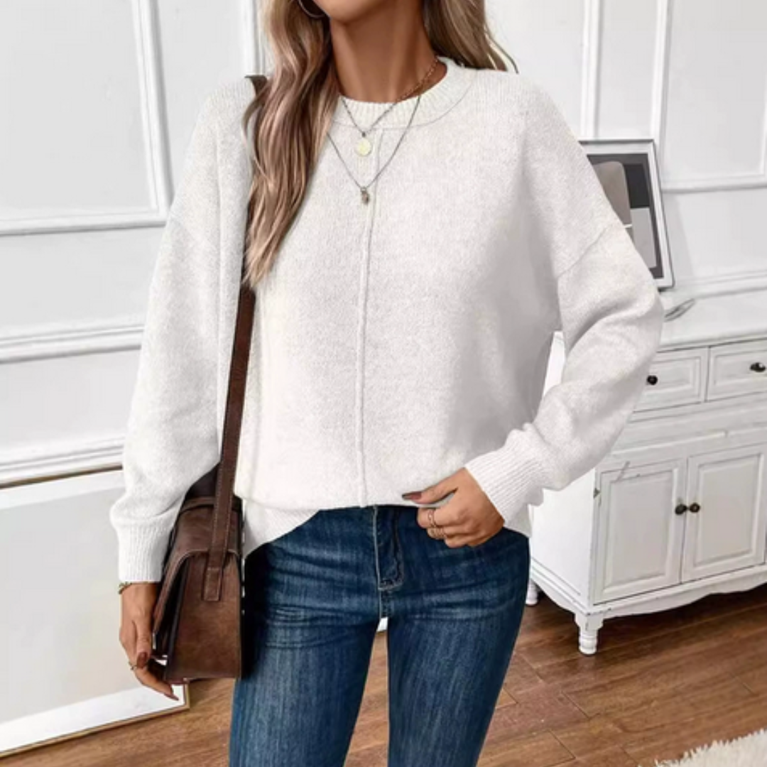 CHRYSA | Pulover Casual Din Tricot Moale
