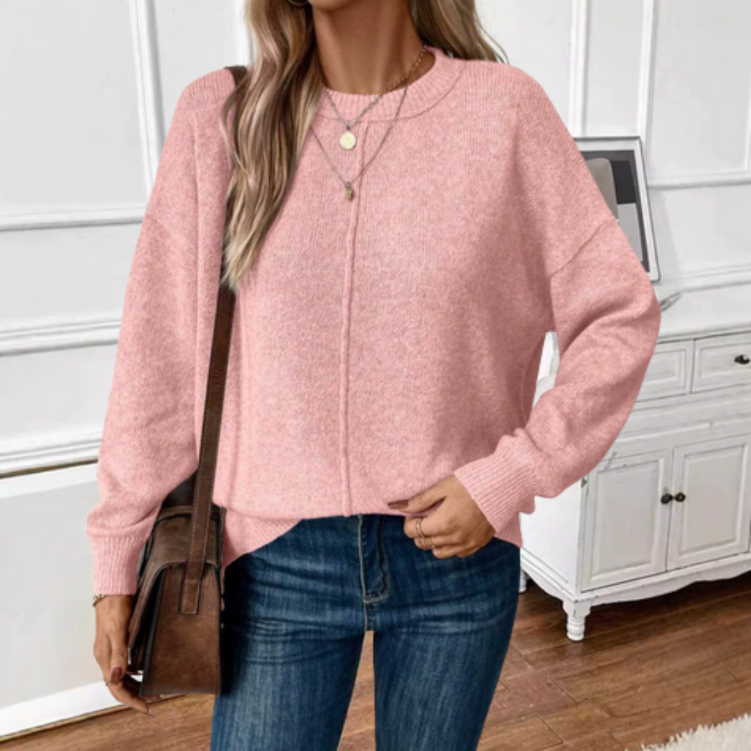 CHRYSA | Pulover Casual Din Tricot Moale