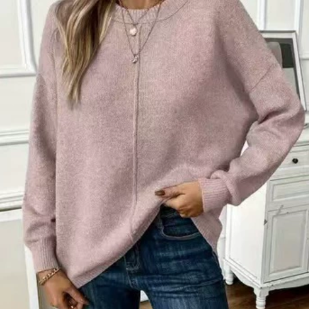 CHRYSA | Pulover Casual Din Tricot Moale