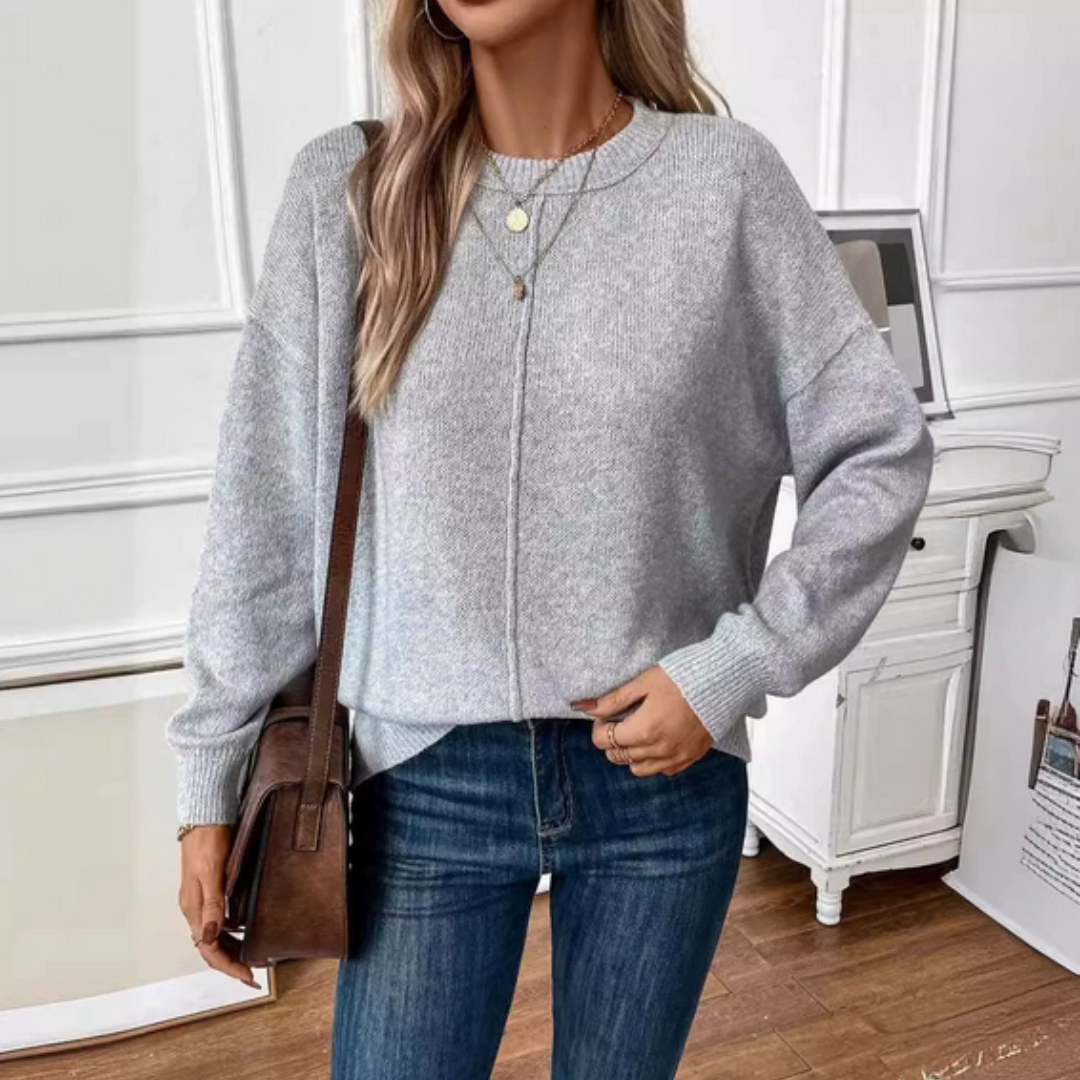 CHRYSA | Pulover Casual Din Tricot Moale