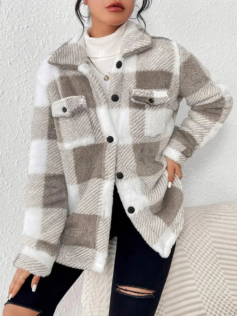 Martin | Stylish Plaid Fleece Jacket