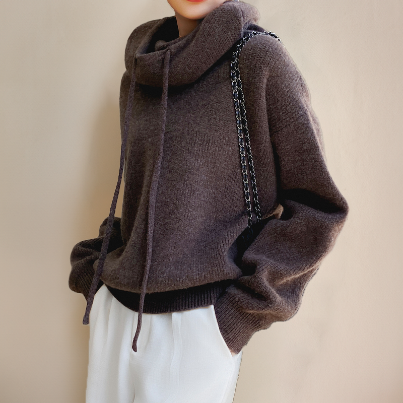 LIAH | Pulover Elegant cu Guler Înalt