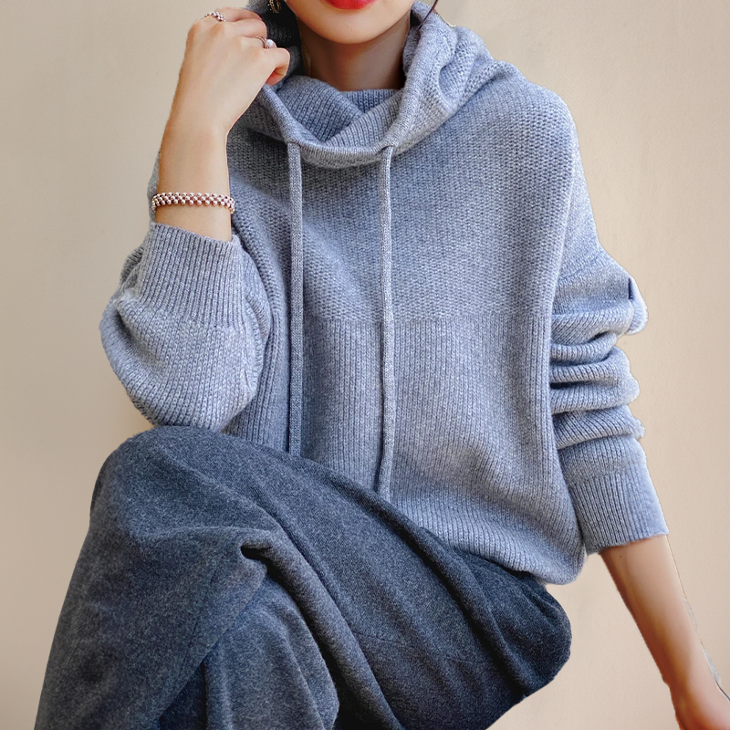 LIAH | Pulover Elegant cu Guler Înalt