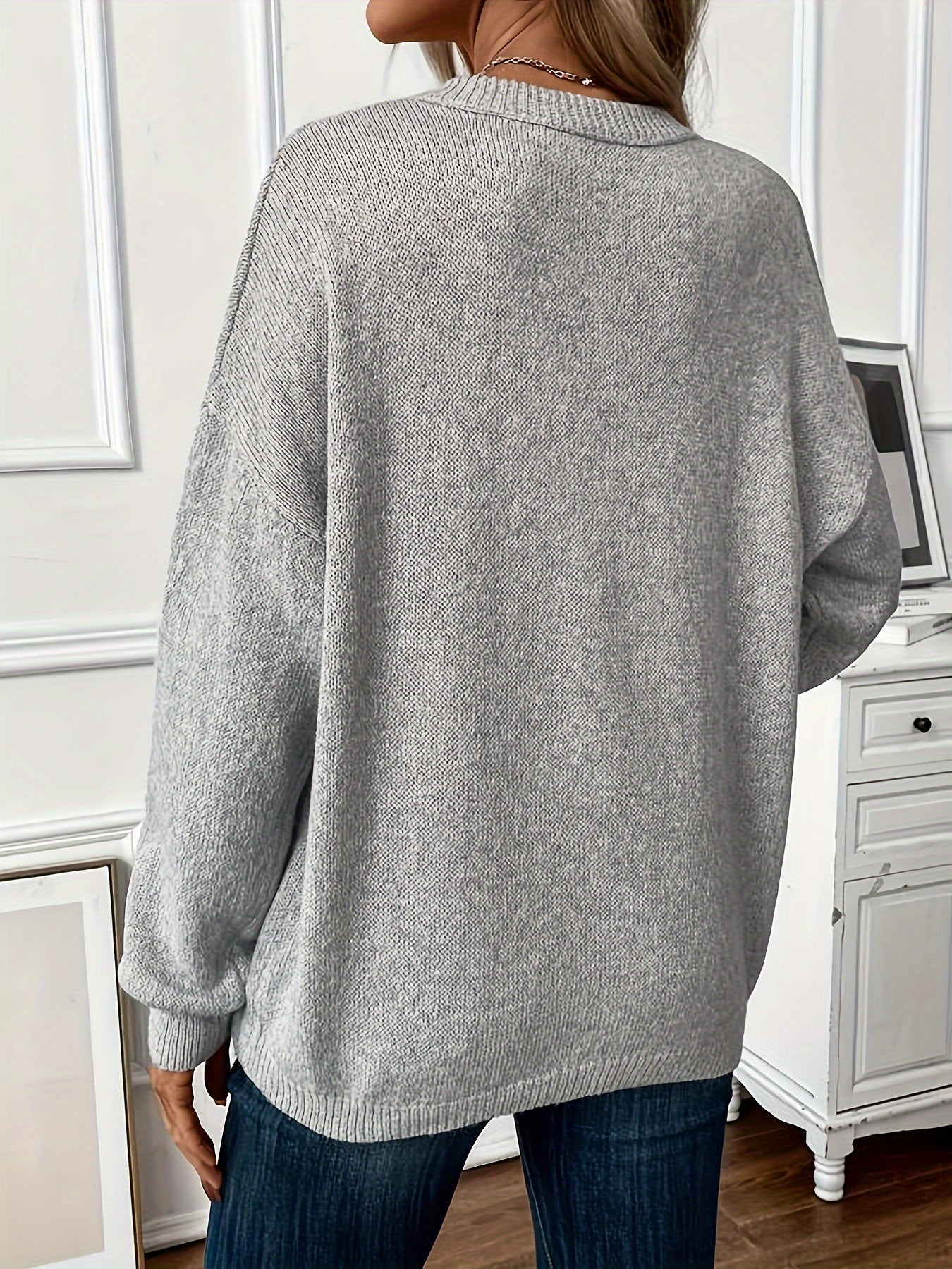 CHRYSA | Pulover Casual Din Tricot Moale