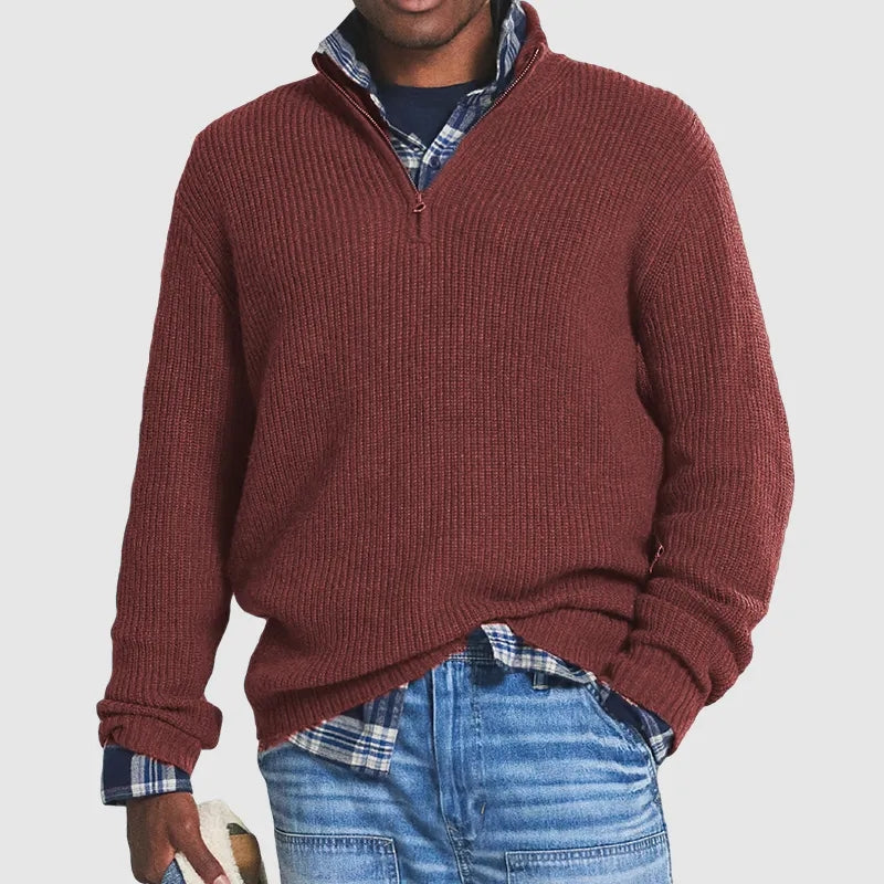 Thomas™ | Pulover cu fermoar pe jumătate