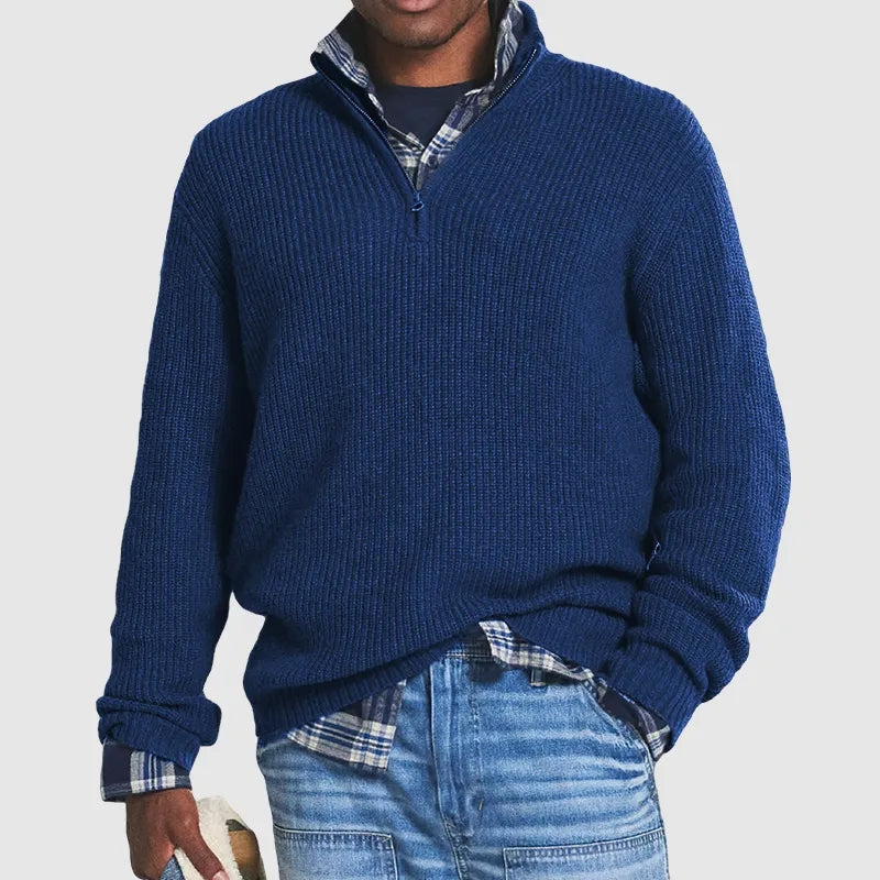 Thomas™ | Pulover cu fermoar pe jumătate