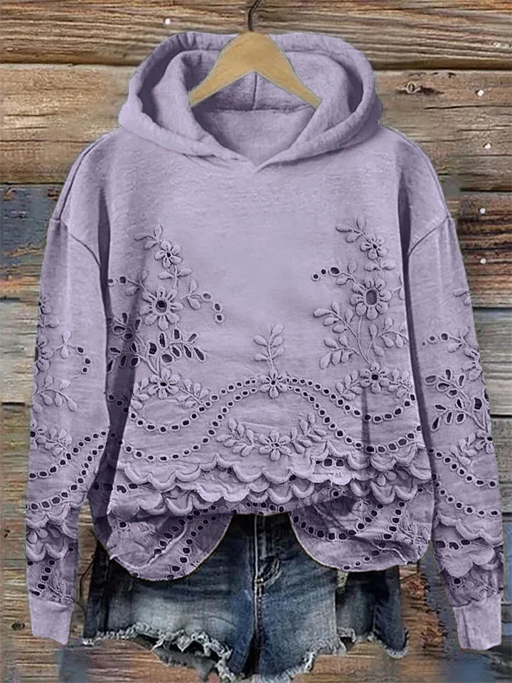 SASSY | Hanorac cu Broderie Florală