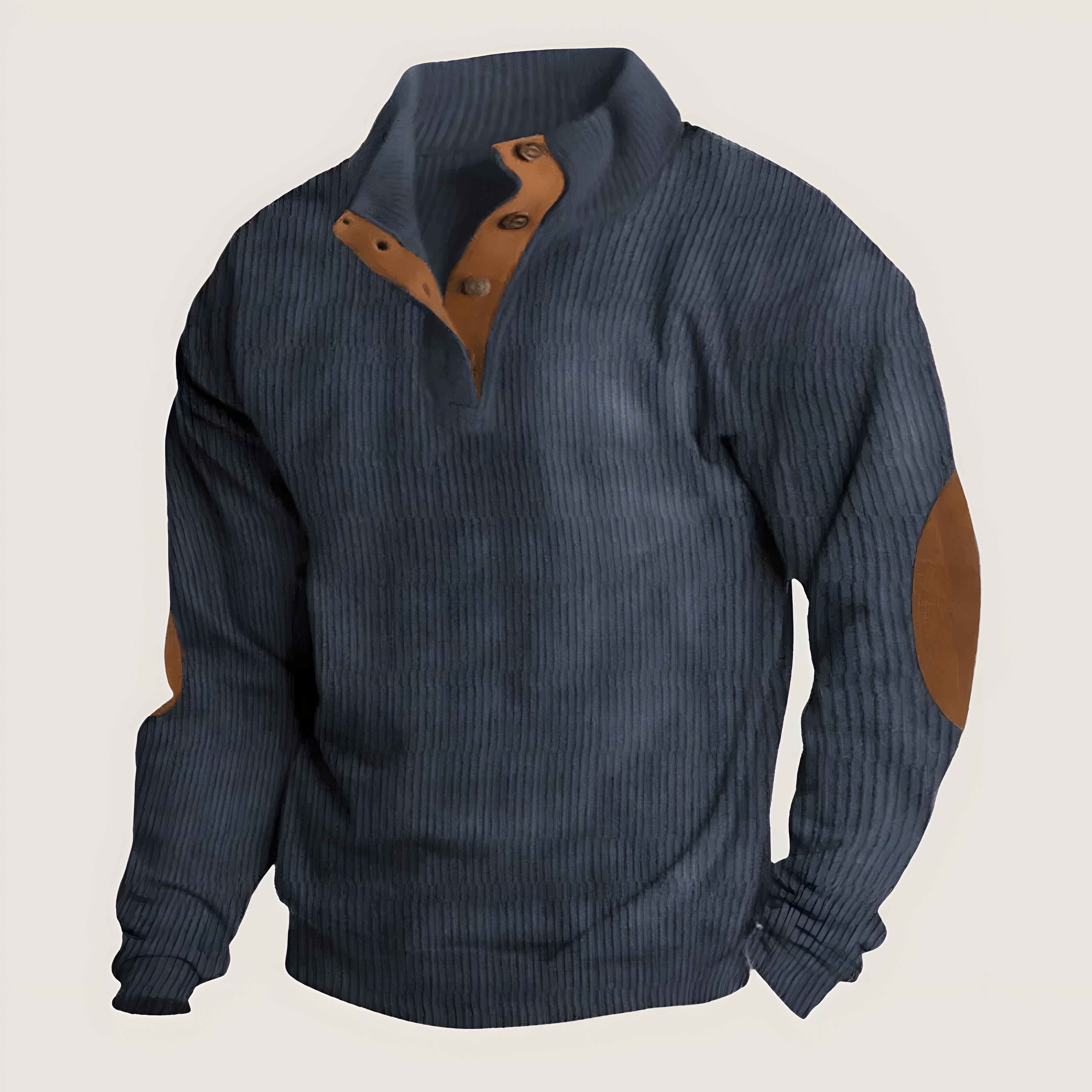 Ethan™ | Pulover cu Butoane și Textură Ribbed