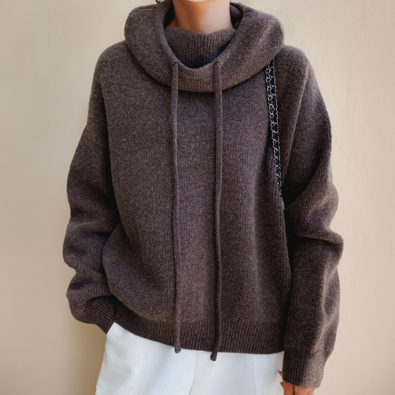 LIAH | Pulover Elegant cu Guler Înalt