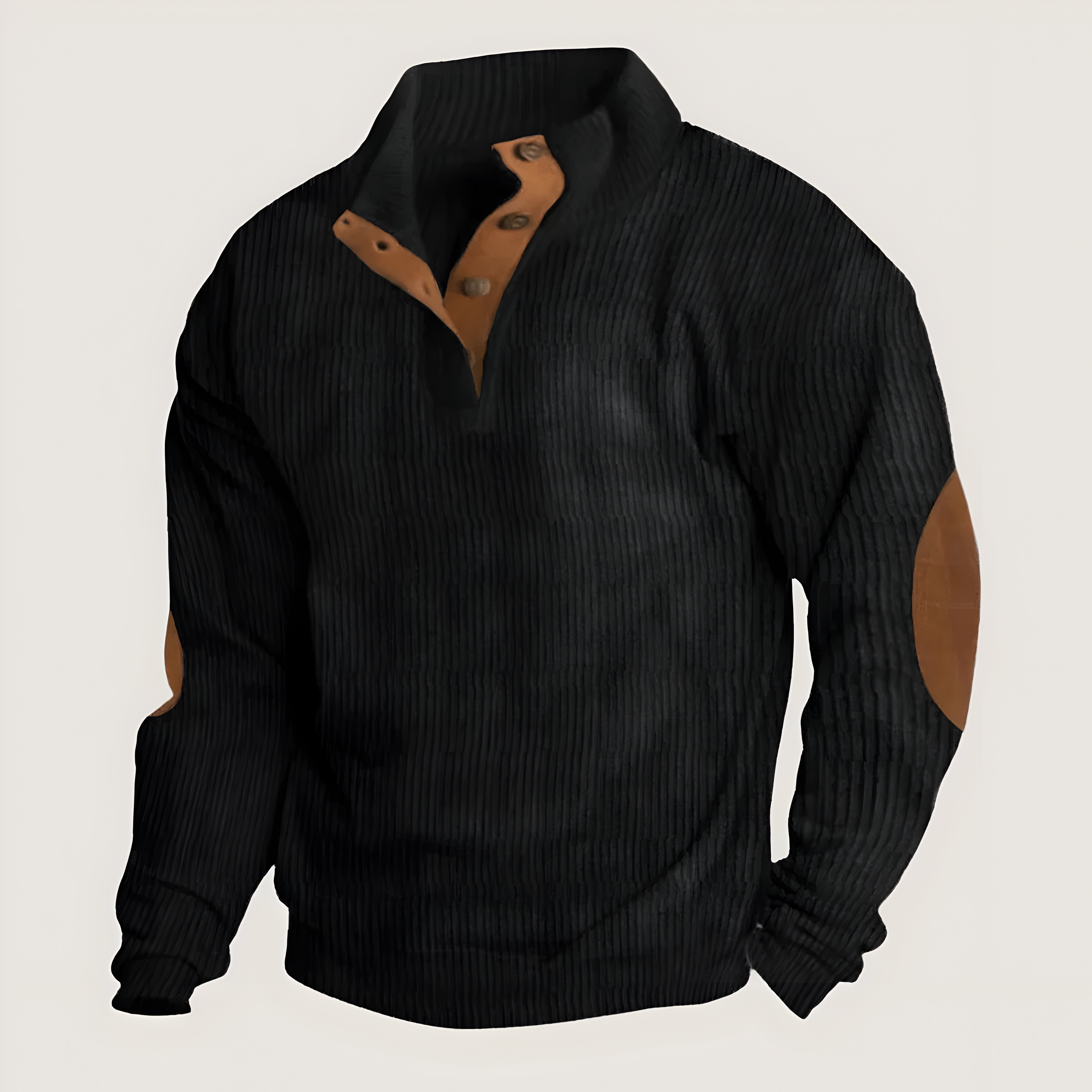 Ethan™ | Pulover cu Butoane și Textură Ribbed