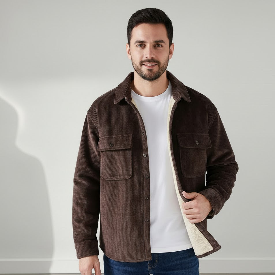 Adam™ | Jachetă din Corduroy cu Fleece