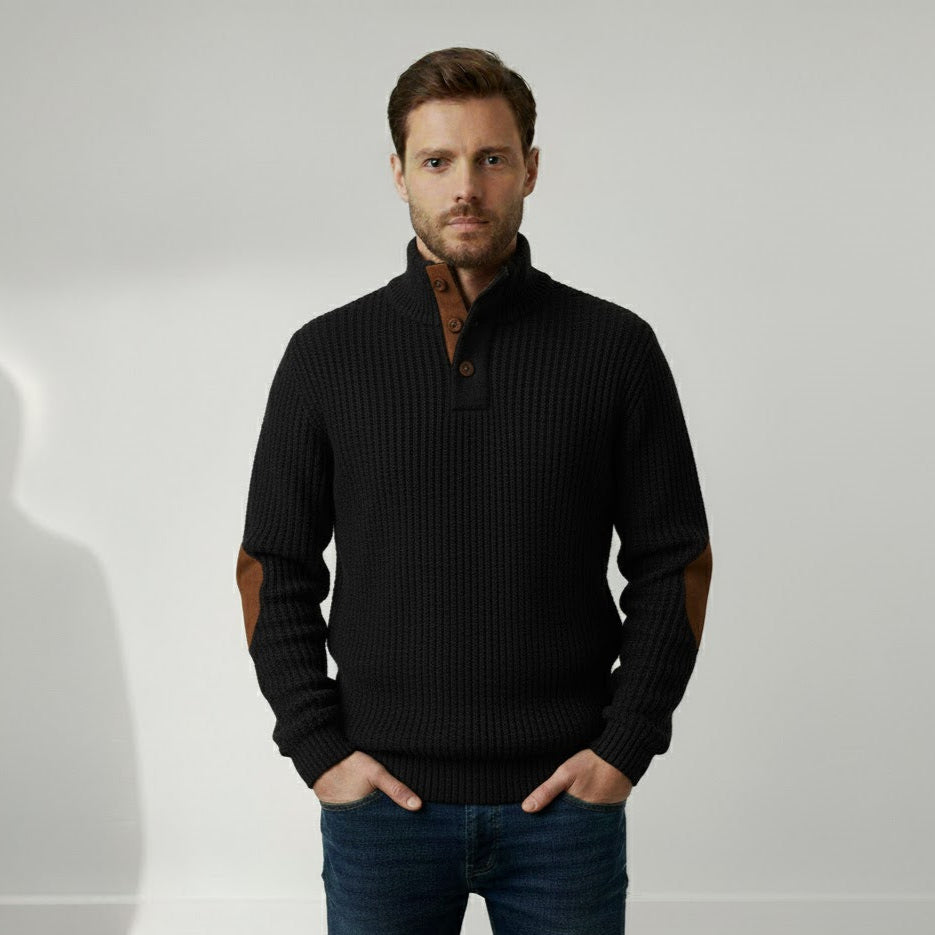 Ethan™ | Pulover cu Butoane și Textură Ribbed